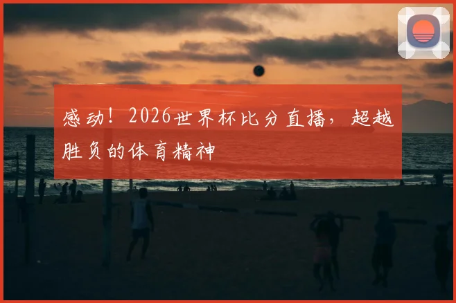 感动!2026世界杯比分直播,超越胜负的体育精神